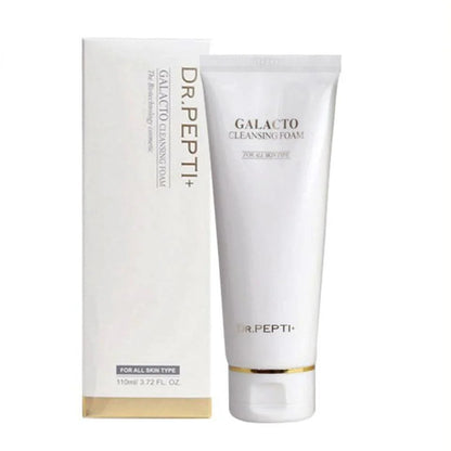 Dr. Pepti Galacto Cleansing Foam 110 ml – En stilren tube med skummende vandbaseret ansigtsrens, beriget med galactomyces-ferment, der renser i dybden, opfrisker og forbedrer hudens tekstur.