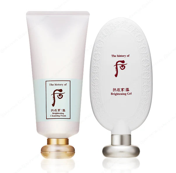The History of Whoo Gongjinhyang Seol Brightening Peeling Gel Special Set – Vandbaseret rens – Et luksuriøst peeling gel-sæt, der lyser op og udjævner hudtonen med traditionelle ingredienser, der forbedrer hudens glød.