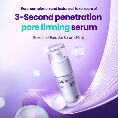 Dr.G R.E.D Blemish Bakuchiol Pore-Jet Serum 30 ml, et naturligt serum, der fremmer en jævn hudtone og strammer huden, mens det bekæmper fine linjer og porer.